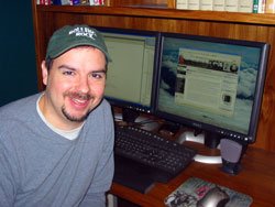 Jim at work on the site